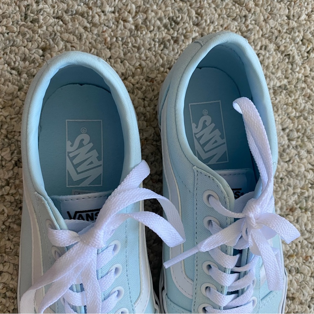 Vans Old Skool Sneakers - Color: Baby Blue/True White - Like New - Picture 6 of 7